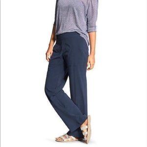 Athleta Chelsea Wide Leg Pant Navy Blue Size 6